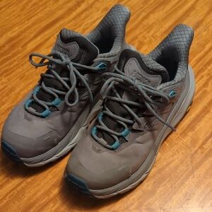 Hoka Women's Athletic Shoes in Gray and Teal